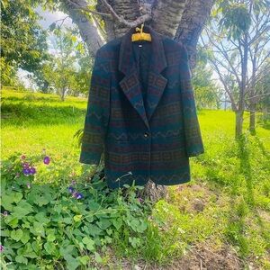 Vintage Aztec Print Women’s Coat